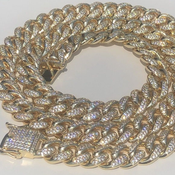 Harlembling Other - Men's Curb Miami Cuban Link 28" Chain 14k Gold